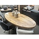 Eettafel ovaal; 160, 180 en 210 cm Mangohout matrix zwart Eettafel ovaal; 160, 180 en 210 cm Mangohout matrix zwart