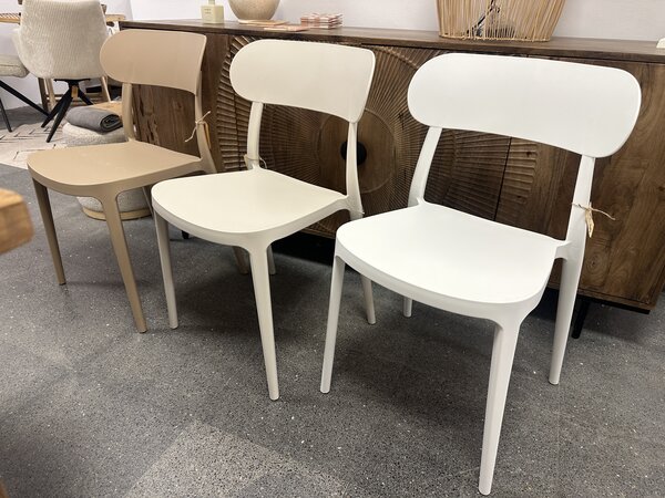 Kunststof Retro eetstoel stapelbaar - 3 kleuren