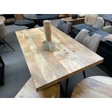 Eettafel recht mangohout 140x80 cm