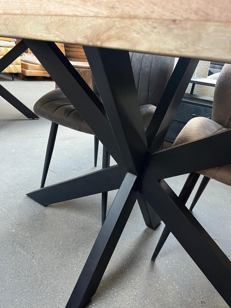 Eettafel recht mangohout 140x80 cm - Leverbaar eind maart