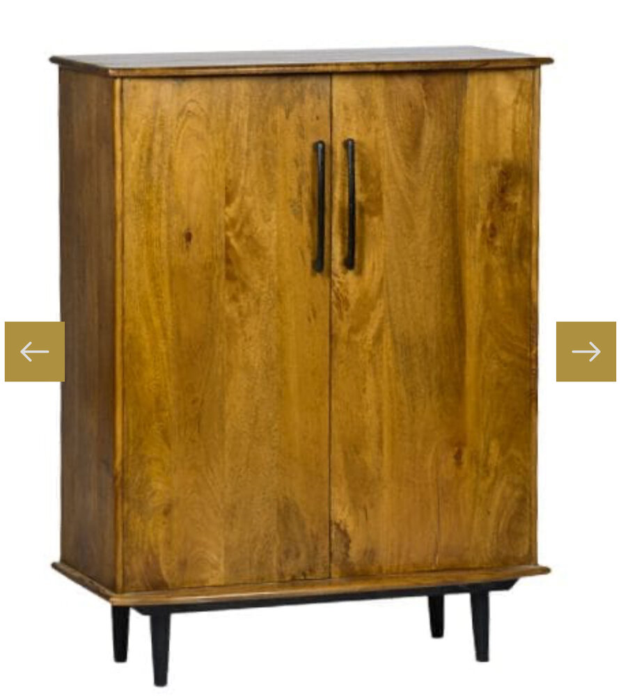 Livingfurn Kast Elias mangohout metaal