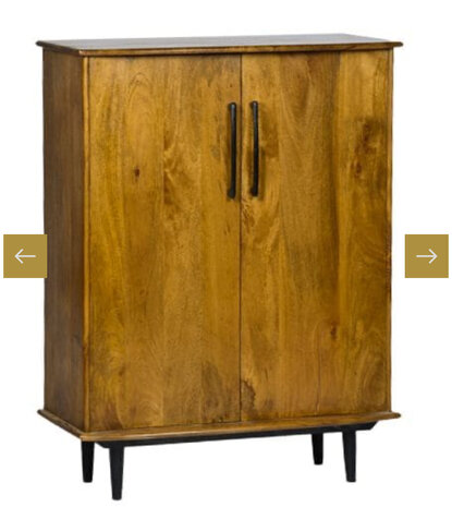 Livingfurn Kast Elias mangohout metaal