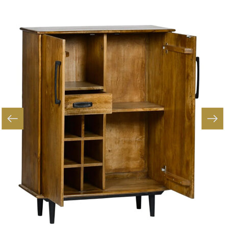 Livingfurn Kast Elias mangohout metaal