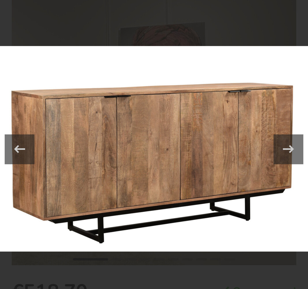 Livingfurn Dressoir Valdez 180 cm mangohout