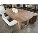 Livingfurn Eettafel Deens Ovaal | Bruin Mangohout | 200 en 270 cm