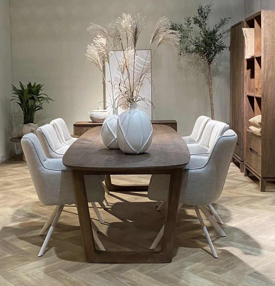 Livingfurn Eettafel Cortez | Bruin Mangohout | 200 en 270 cm Livingfurn Eettafel Cortez | Bruin Mangohout | 200 en 270 cm