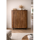 Kast Pedrera mangohout ribbel - Retro