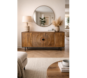 Dressoir Altea carved - zwart of bruin  mangohout 180 cm