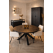 Eettafel Preto rond zwart Mangohout 110/120/130 cm Eettafel Preto rond zwart Mangohout 110/120/130 cm