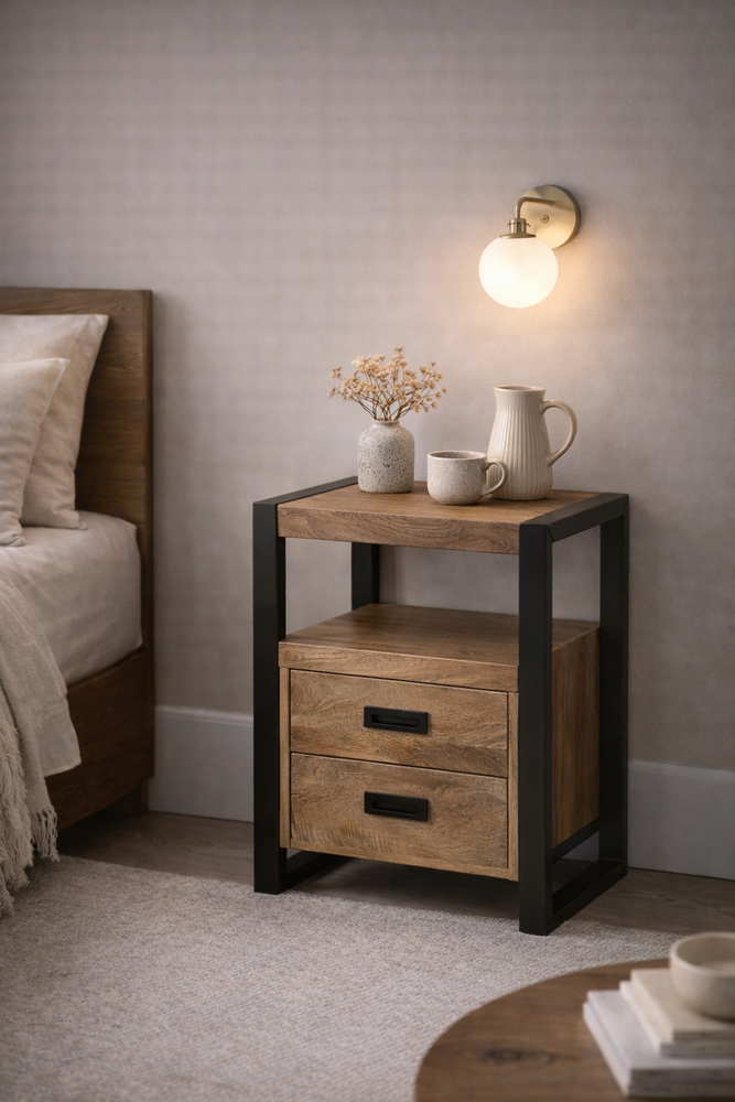 Nachtkastje Britt mangohout