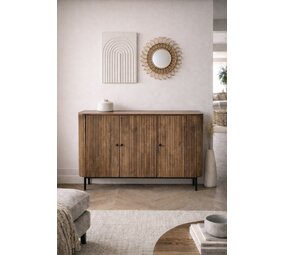 Dressoir Avila mangohout ribbel - 150 en 180 cm