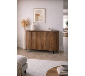 Dressoir Pedrera 115 cm Mangohout ribbel  retro