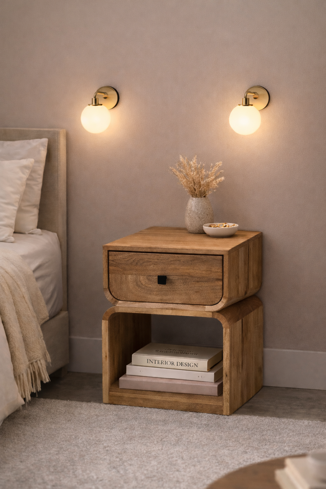 Nachtkast Bali Bohemian mangohout