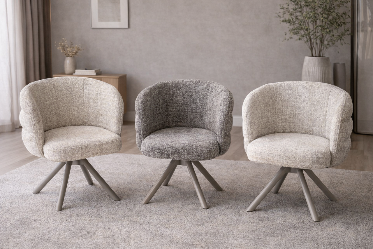 Eetkamerstoel Davos | 360 gr draaibaar 3 kleuren