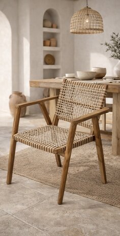 Eetstoel / tuinstoel teakhout Ibiza