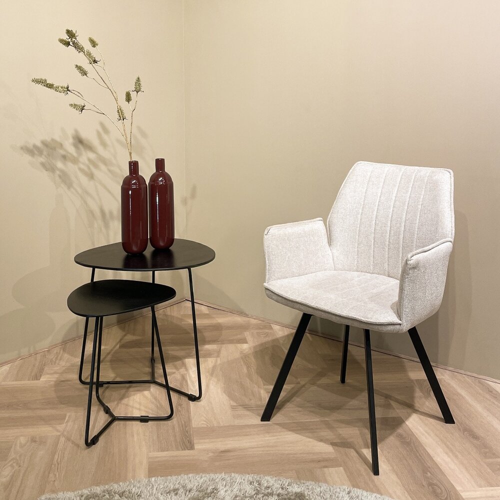 Livingfurn Eetstoel Louise - draaibaar, 2 kleuren