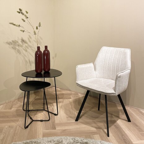 Livingfurn Eetstoel Louise - draaibaar, 2 kleuren