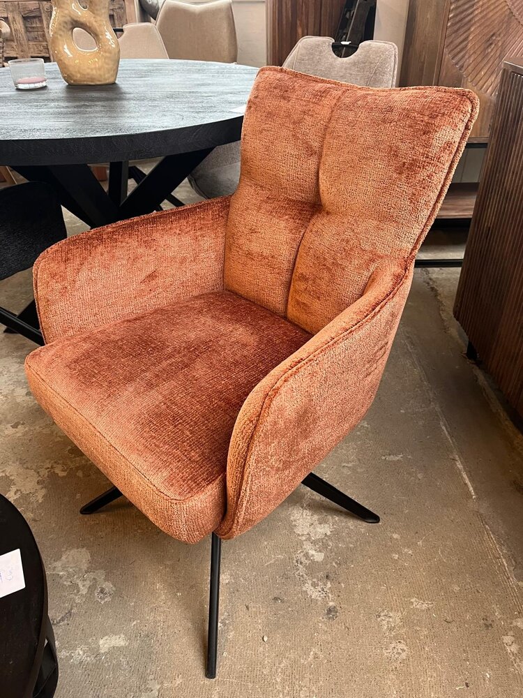 Stoel Sven draaibaar - 4 kleuren zachte stof