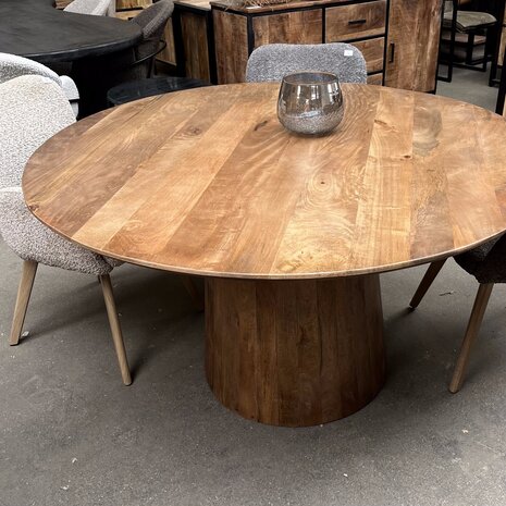 Eettafel rond mango moreno - houten poot