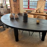 Eettafel zwart organisch 240cm