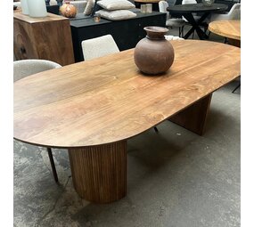 Eettafel Avila mangohout conische poot 220 cm