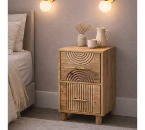 Nachtkastje Ibiza curved mangohout