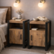 Nachtkastjes set van 2 - natural + deur L + R
