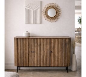 Dressoir Avila mangohout ribbel - 150 en 180 cm