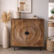 Dressoir Altea carved 80 cm mangohout moreno  - Leverbaar maart