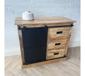 Dressoir Bilbao mangohout - 100 cm mangohout - Leverbaar medio juli