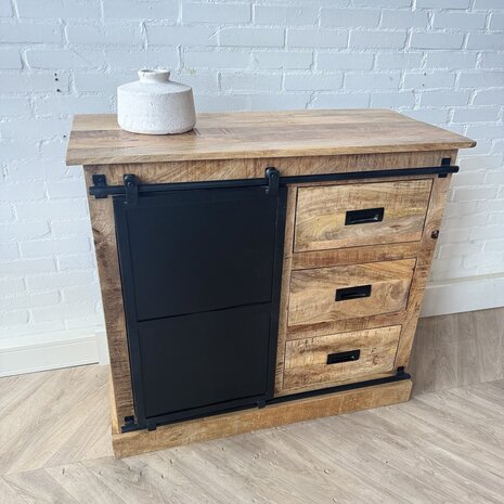 Dressoir Bilbao mangohout - 100 cm - Leverbaar medio juli Dressoir Bilbao mangohout - 100 cm - Leverbaar medio juli