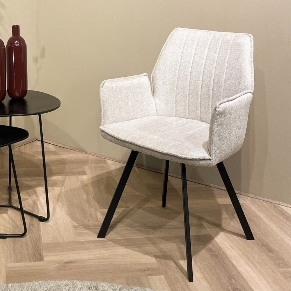 Livingfurn Eetstoel Louise - draaibaar, 2 kleuren