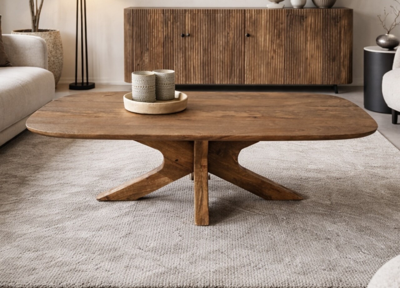 Salontafel Murcia | Deens ovaal | houten poot Salontafel Murcia | Deens ovaal | houten poot