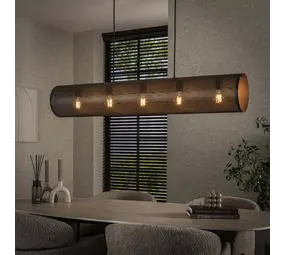 Portland Hanglamp Tubon Mesh 5-lichts / Artic zwart