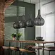 Portland Hanglamp Armor Cone 4-lichts / Zwart bruin