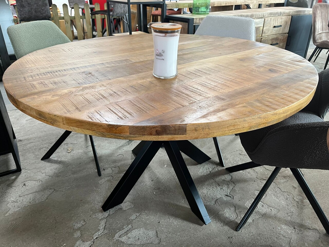 Ronde eettafel Denia Mangohout 110 t/m 140cm