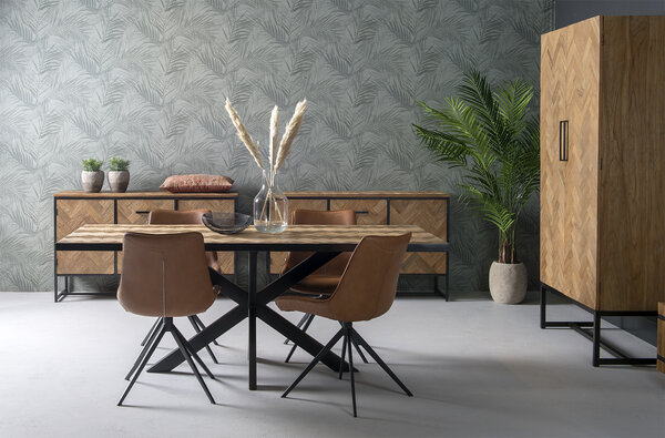 Livingfurn Dichte kast Accent Big 105 cm teakhout