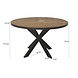 Livingfurn Ronde eettafel 130cm Accent | visgraat teakhout