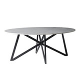 Livingfurn DT- Marble Oval Web White 200cm