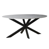 Livingfurn Marble Oval Spider White 180cm