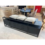 TV meubel Zarra zwart visgraat 200