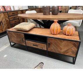 TV Meubel visgraat 165 cm mangohout