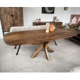 Deens Ovale Eettafel Murcia – Houten poot – 200 t/m 240 cm