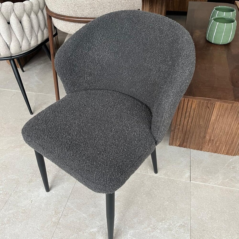 Stoel Laura antraciet boucle