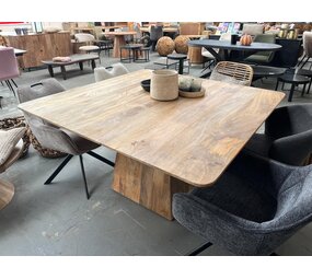 Eettafel mangohout vierkant 140 cm