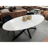 Livingfurn Marble Oval Spider White 180cm