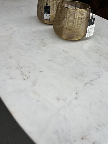 Livingfurn Marble Oval Spider White 180cm