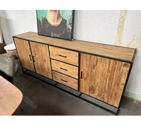 Dressoir Industrieel mangohout 220 cm