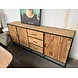 Livingfurn Dressoir Industrieel mangohout 220 cm