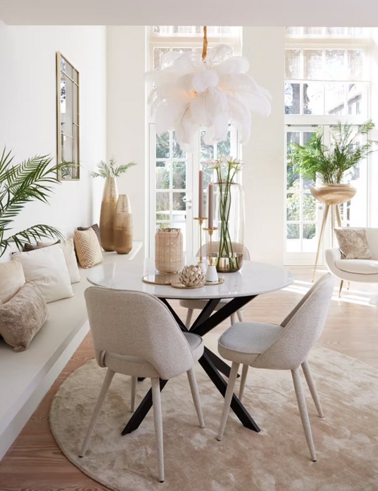 Livingfurn 10x Jacky Marble White 130 cm